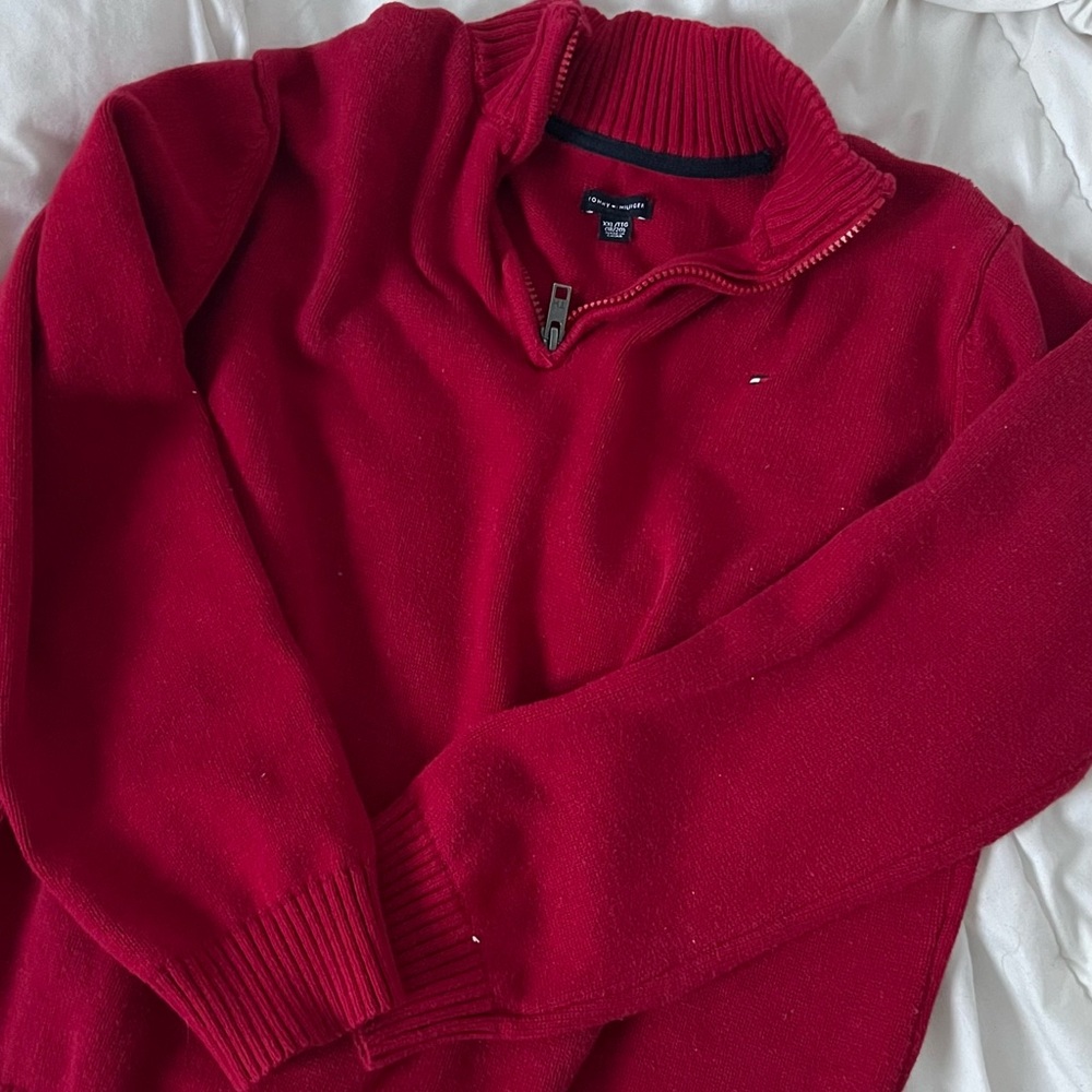 Tommy Hilfiger Red Quarterzip